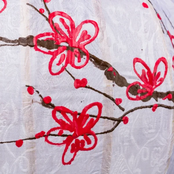 Detail of chinese cherry blossom lantern