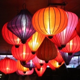 Decorate with authentic Chinese silk lanterns