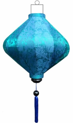 Turqoise silk lantern diamant