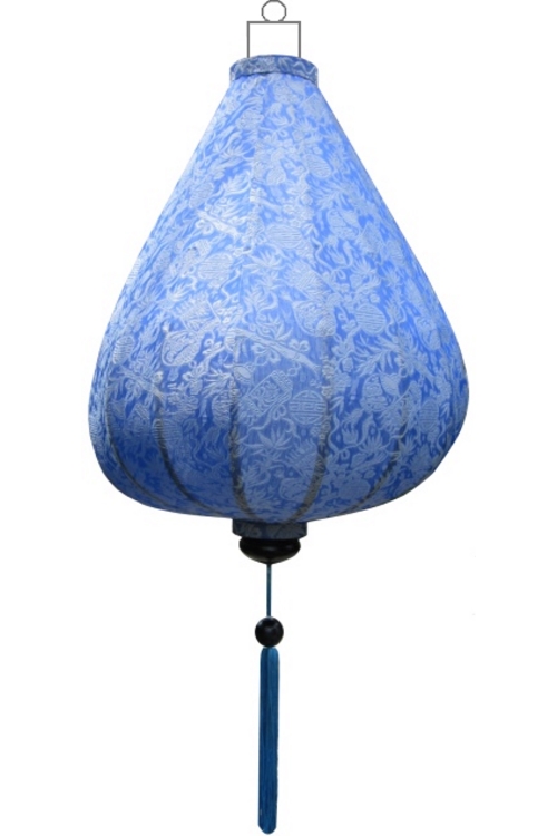 blue silk lantern tear drop