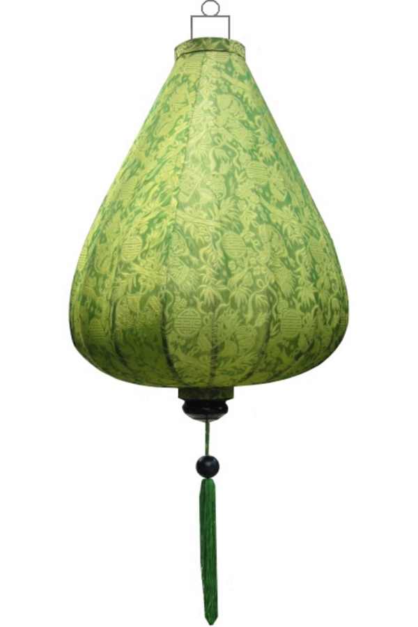 Green silk lantern tear drop