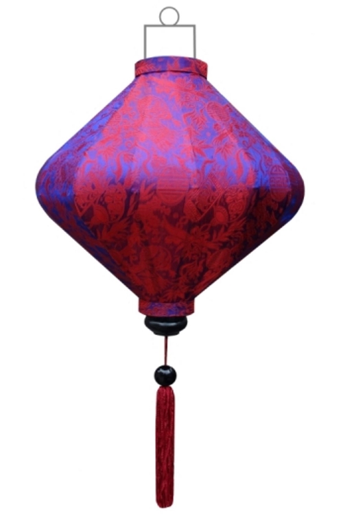 Indigo silk lantern diamant