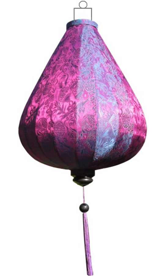Purple silk lantern tear drop