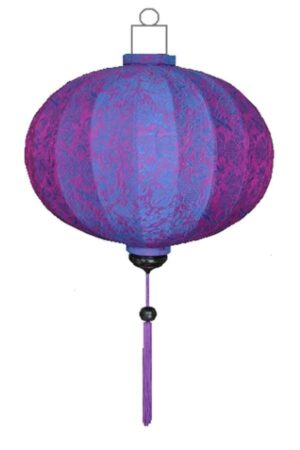 Purple silk lantern round
