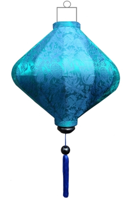 Turqoise silk lantern diamant