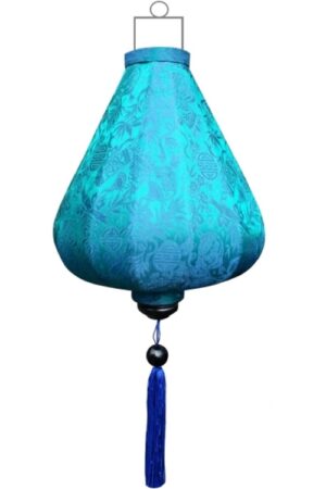 Turqoise silk lantern tear drop