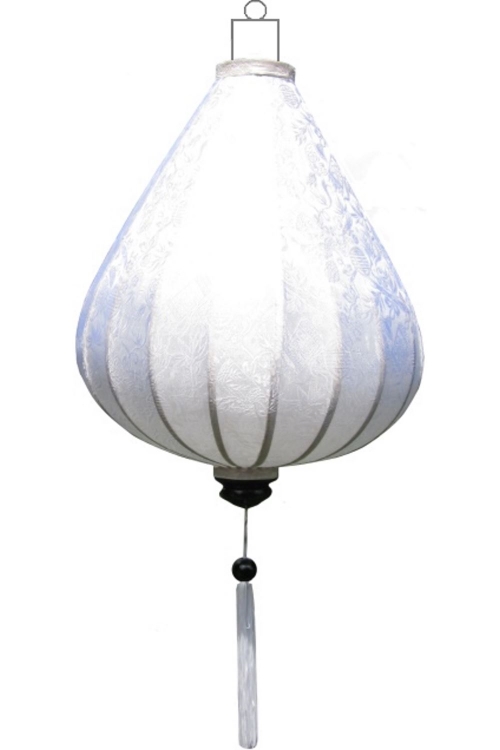 White silk lantern tear drop