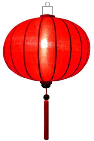 Red silk lantern round