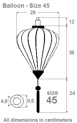 Silver silk lantern balloon