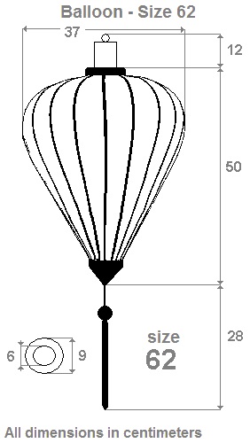 Purple silk lantern balloon