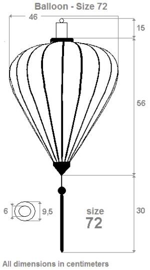 White silk lantern balloon